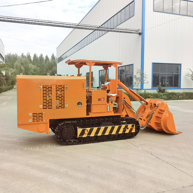 Carregador de rochas para descarga lateral de mina de carvão