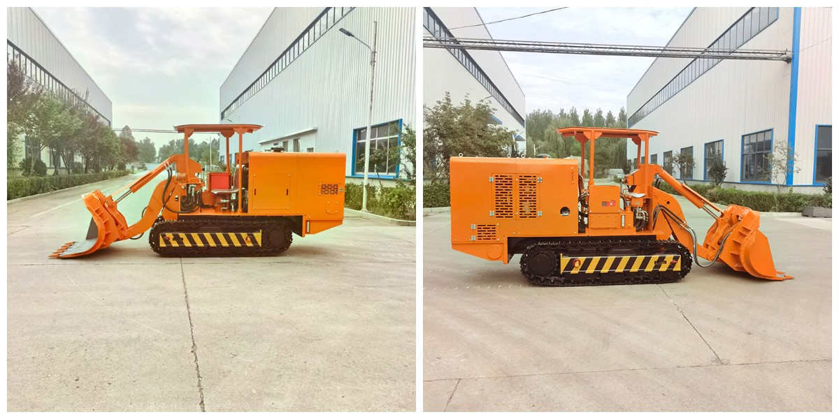 Chargeuse de roches à déchargement latéral de tunnel Chargeuse de roches à déchargement latéral de tunnel