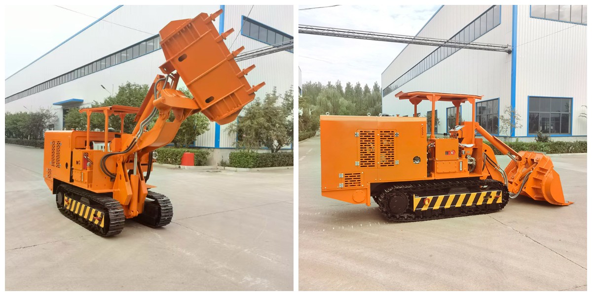 Carregador de rochas para descarga lateral de mina de carvão. jpg