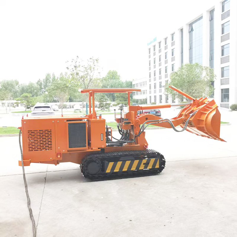 Tracked Side Dump Rock Loader