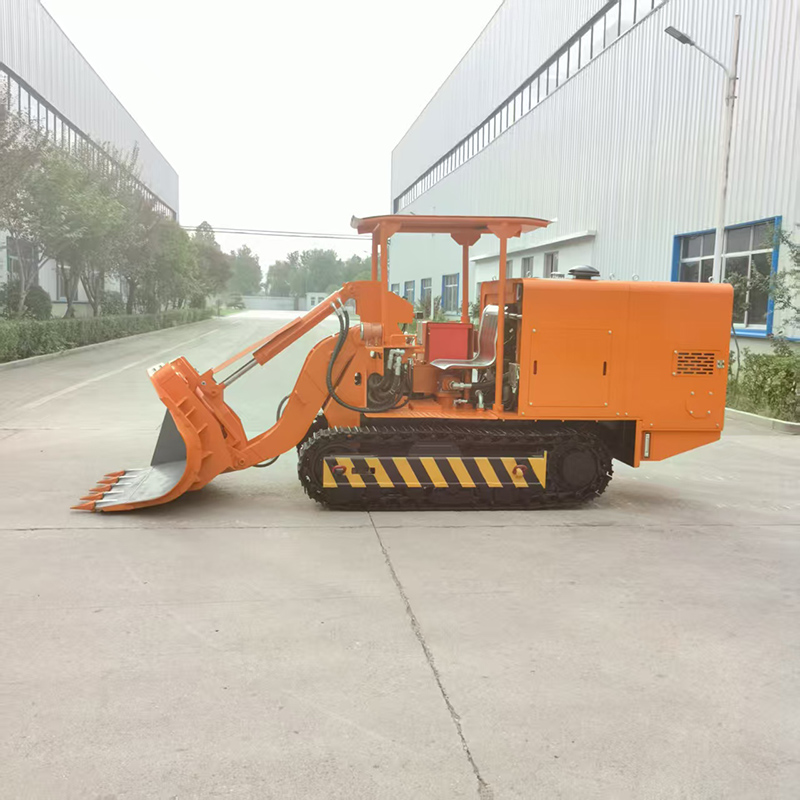 Carregador de rochas de descarga lateral para mineração