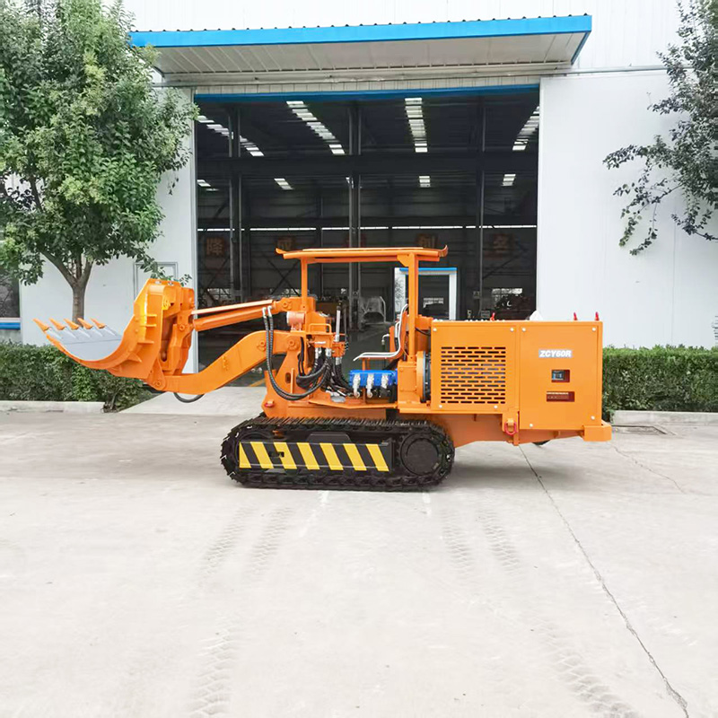 Tracked Side Dump Rock Loader