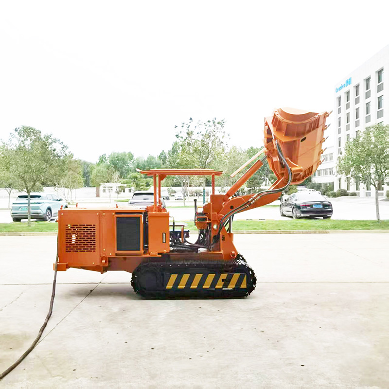 Tracked Side Dump Rock Loader