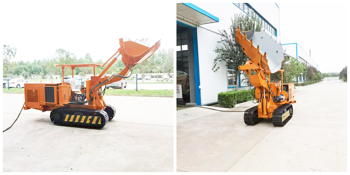 Ferngesteuerter seitlich entladender Felslader