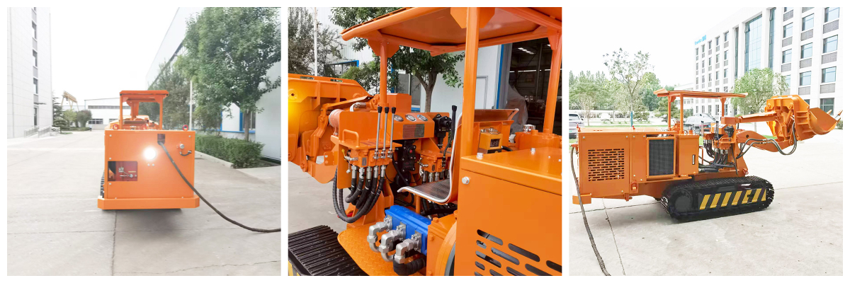 Effizienter Felslader mit seitlicher Entladung Effizienter Felslader mit seitlicher Entladung