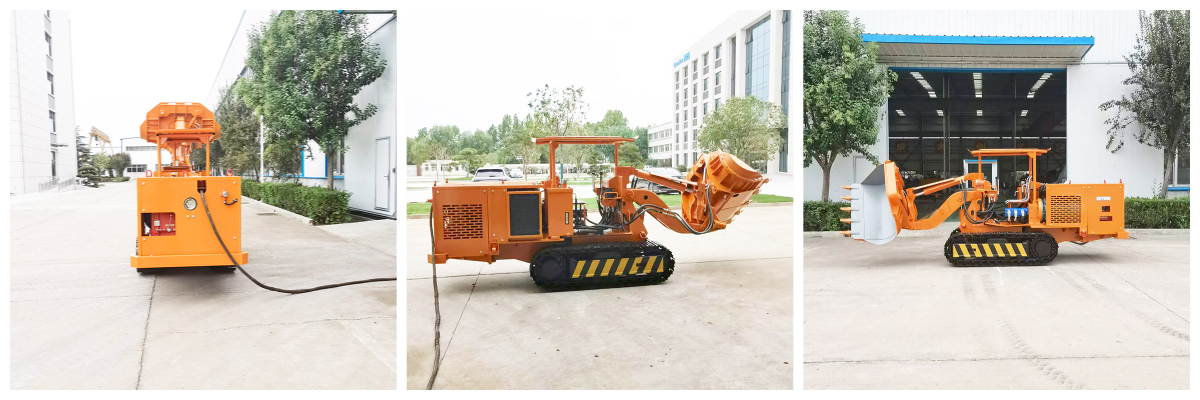 Ferngesteuerter seitlich entladender Felslader