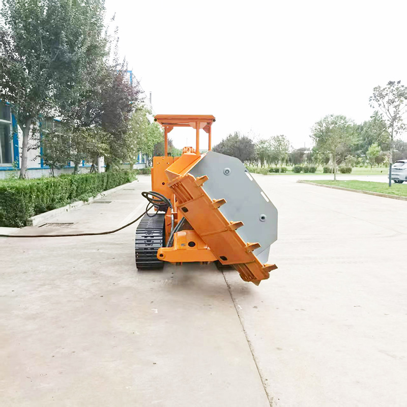 Tracked Side Dump Rock Loader